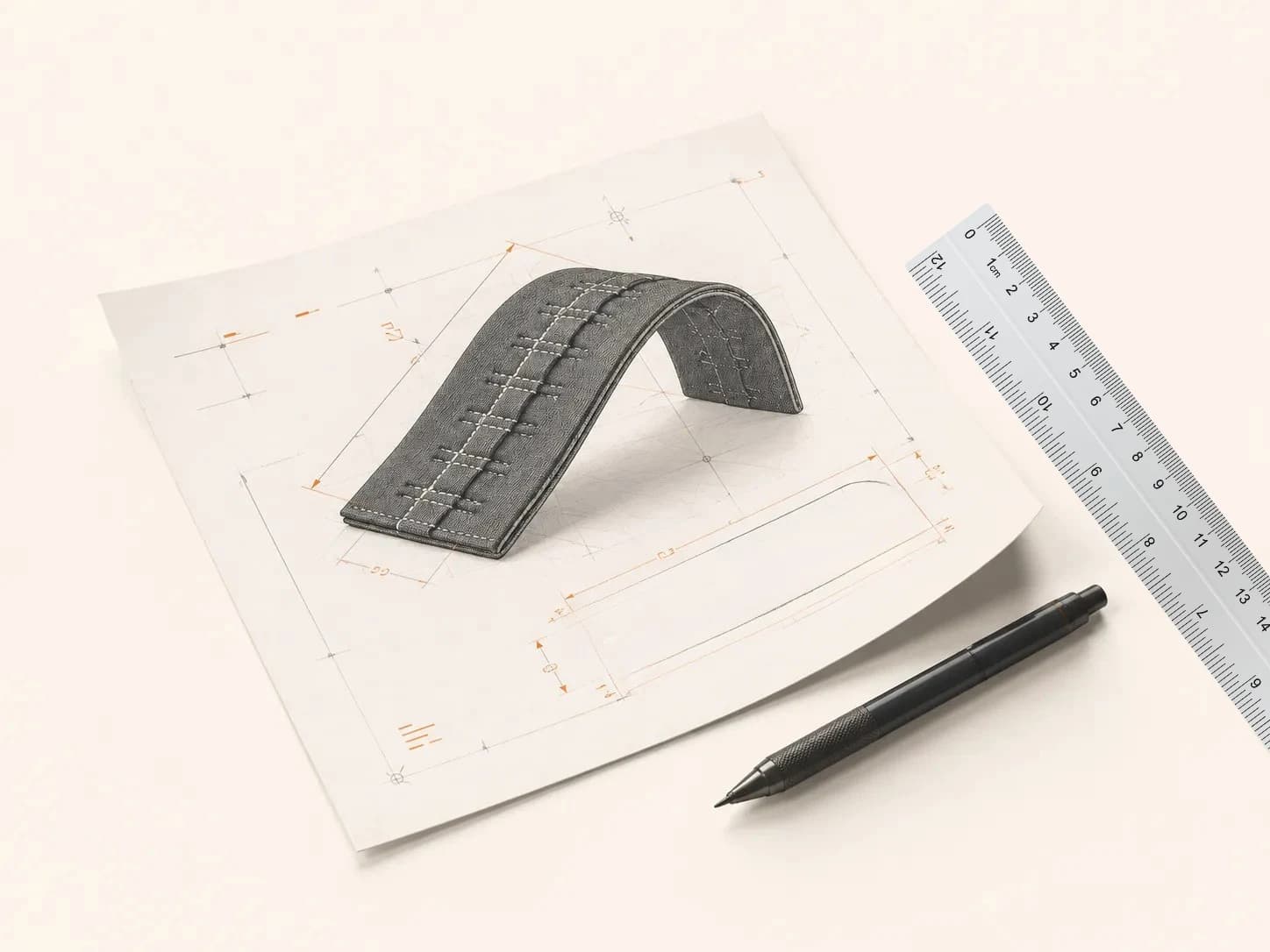 Dessin technique d’intégration avec prototype de zip magnétique Systemmag